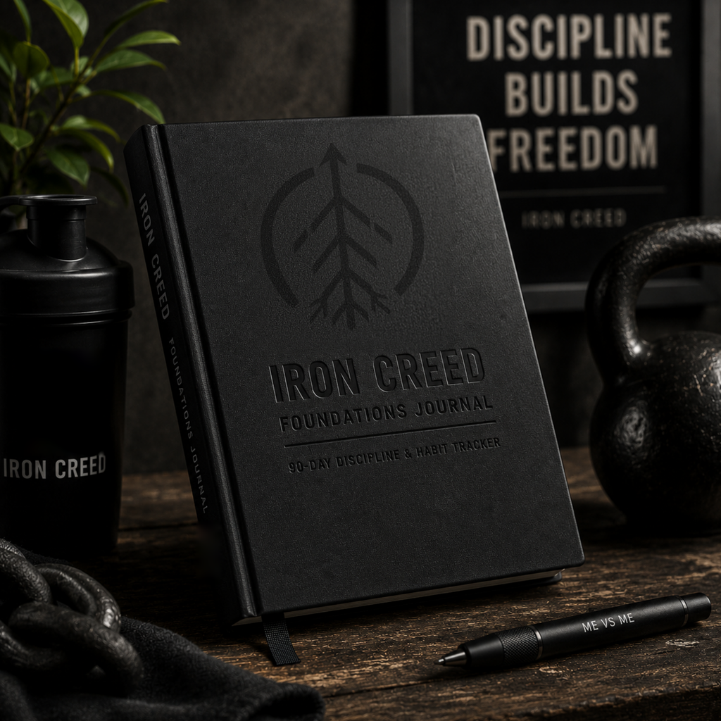 Iron Creed Foundations Journal — cover, embossed with The Mark v1.0