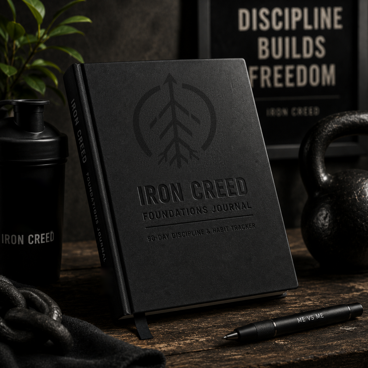 Iron Creed Foundations Journal — cover, embossed with The Mark v1.0